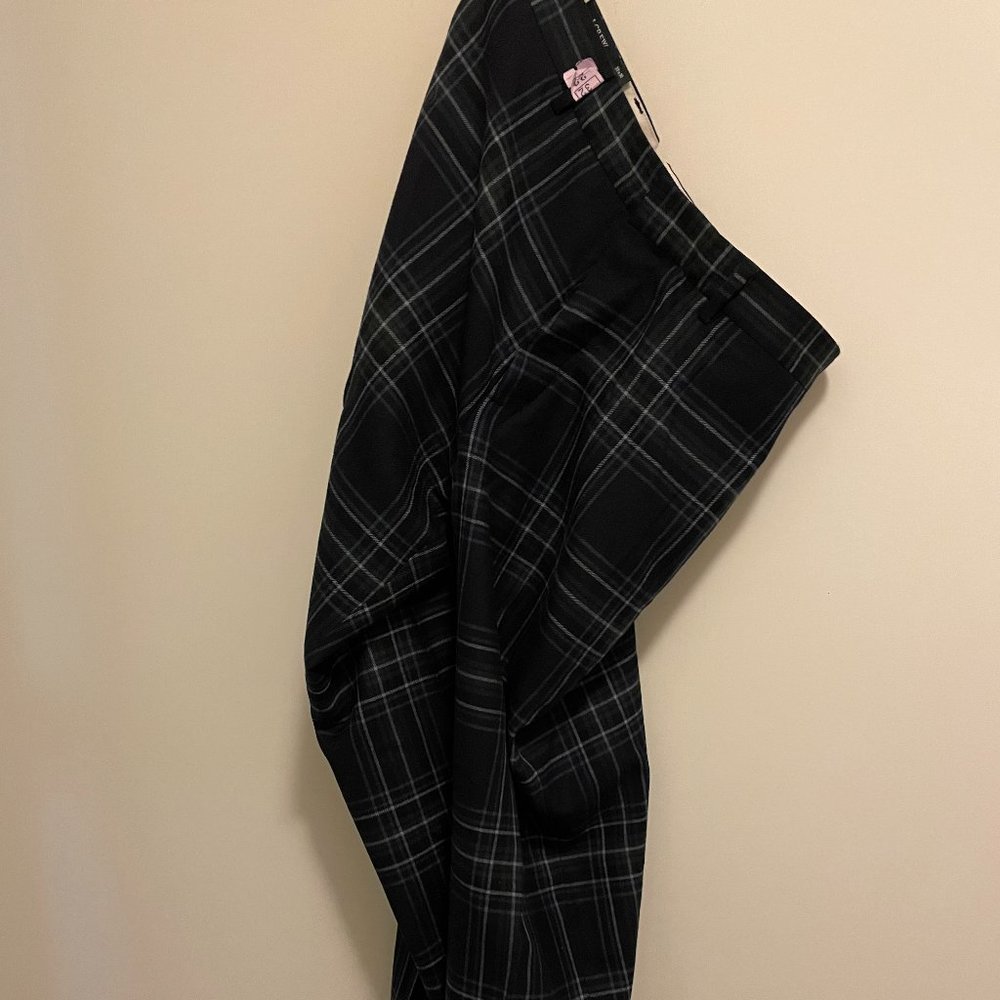 J. Crew plaid dress pants - navy, white, green - 33x30
